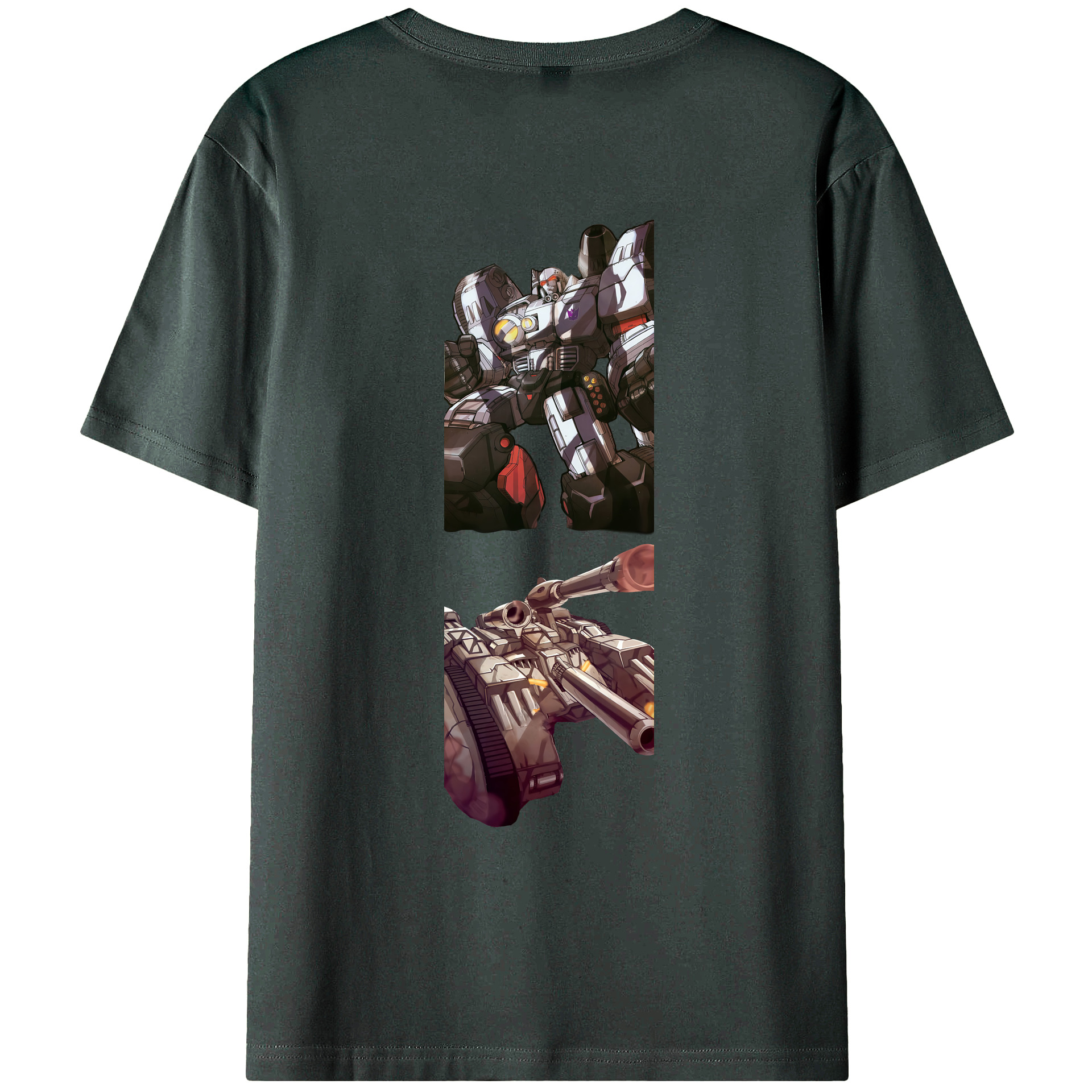 （画像用） Transformers トランスフォーマー 綿100％ メンズ半袖Tシャツ（バックプリント） 通気性
